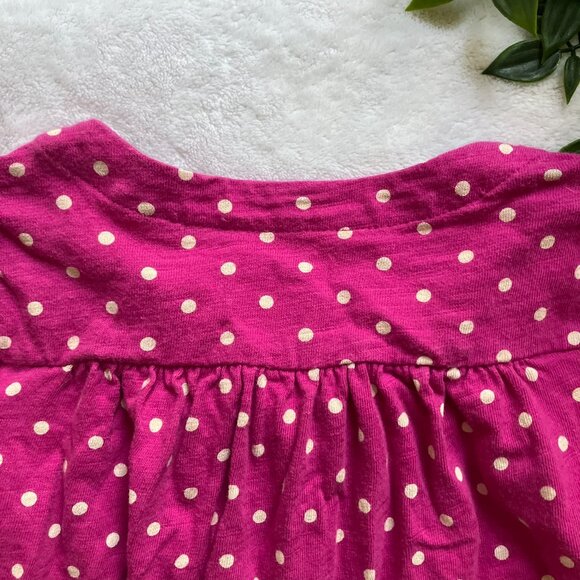 Baby Gap Factory 3T Long Sleeve Tee Pink Fuchsia Polka Dot Kids Button-Up - Picture 12 of 16